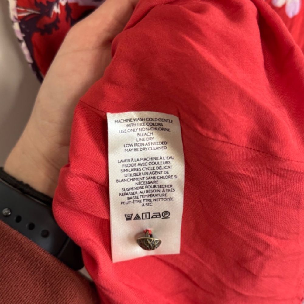 Anthropologie Maeve Puff-Sleeve Midi Dress - Red Floral | Size 6 - Picture 12 of 13